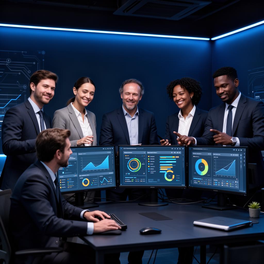 Equipe da JDigital analisando dados e dashboards de vendas